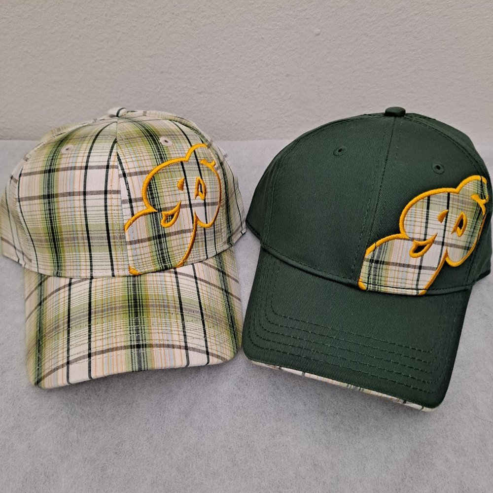 NWOT slightly irregular Green Bay Packers bundle of 2 baseball caps